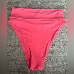 aerie High-Waist Bikini Bottoms in Coral